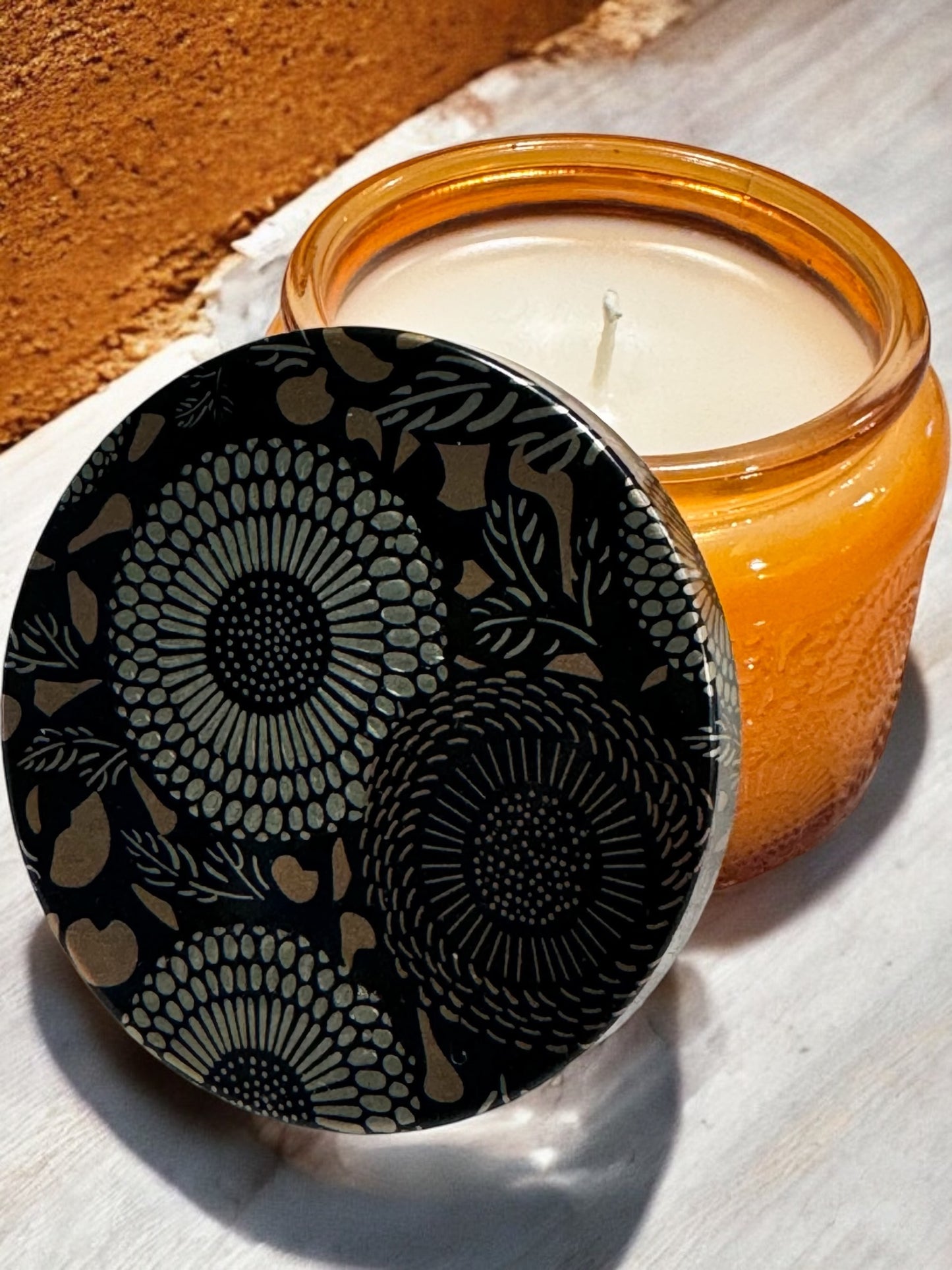 Embossed Glass Luxury Candle