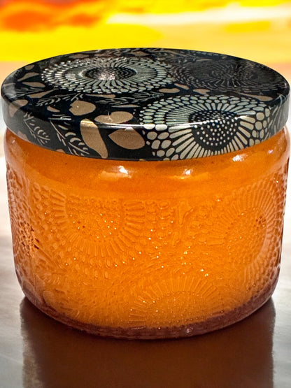 Embossed Glass Luxury Candle