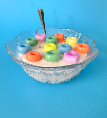 Fruit Loops Cereal Bowl Candle (Made to Order)