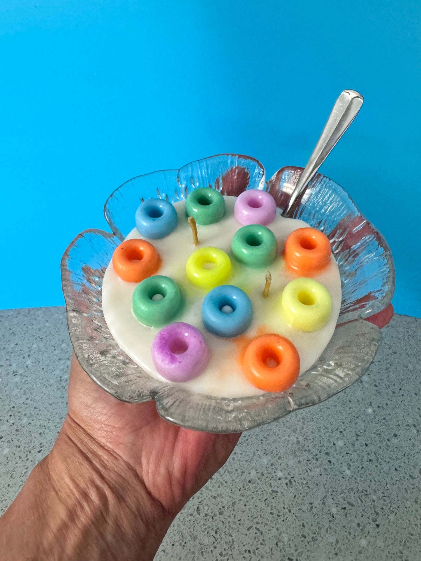 Fruit Loops Cereal Bowl Candle (Made to Order)