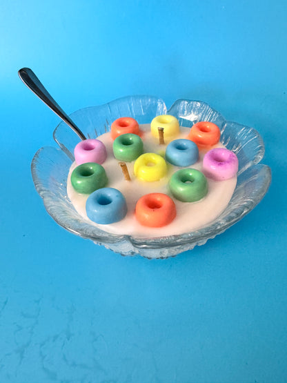 Fruit Loops Cereal Bowl Candle (Made to Order)